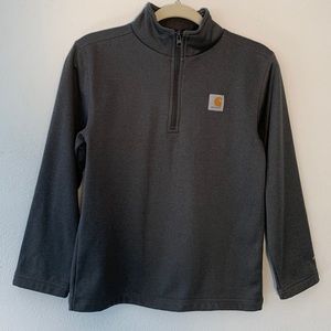 Youth Carhartt Force athletic quarter zip fleece, size medium 10/12
